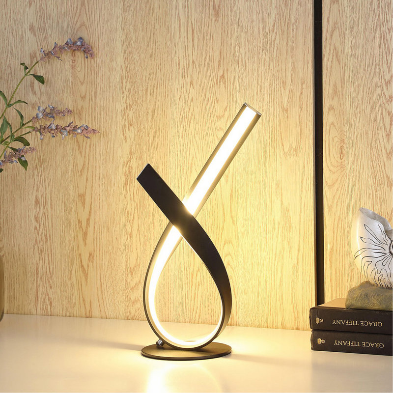 Lampe de table 17 po, Noir