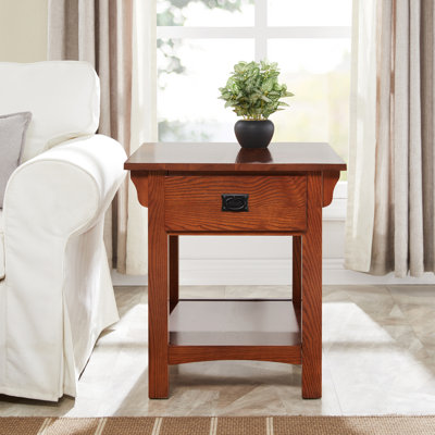 Mission Solid + Manufactured Wood Side Table