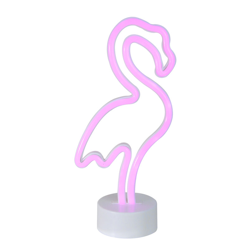 Trinx Flamingo LED Neon Table Sign - Thumbnail 3