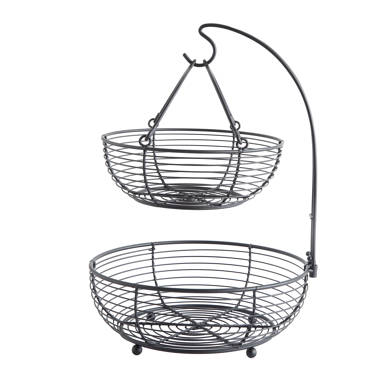 Sagler 3 Tier Fruit basket - Stainless steel fruit bowl - large