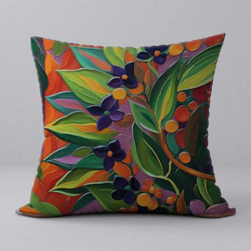 Oreiller New ManosMorenas, caractère et motifs vibrants / taille 18 po x 18 po