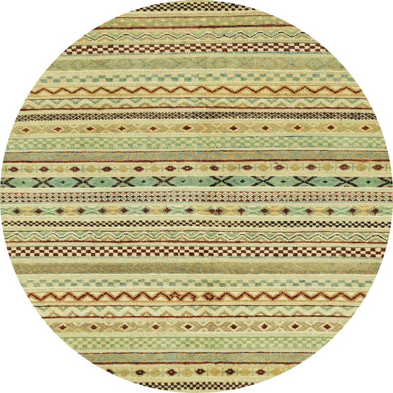 Abstract Indoor Rug, Round 5'