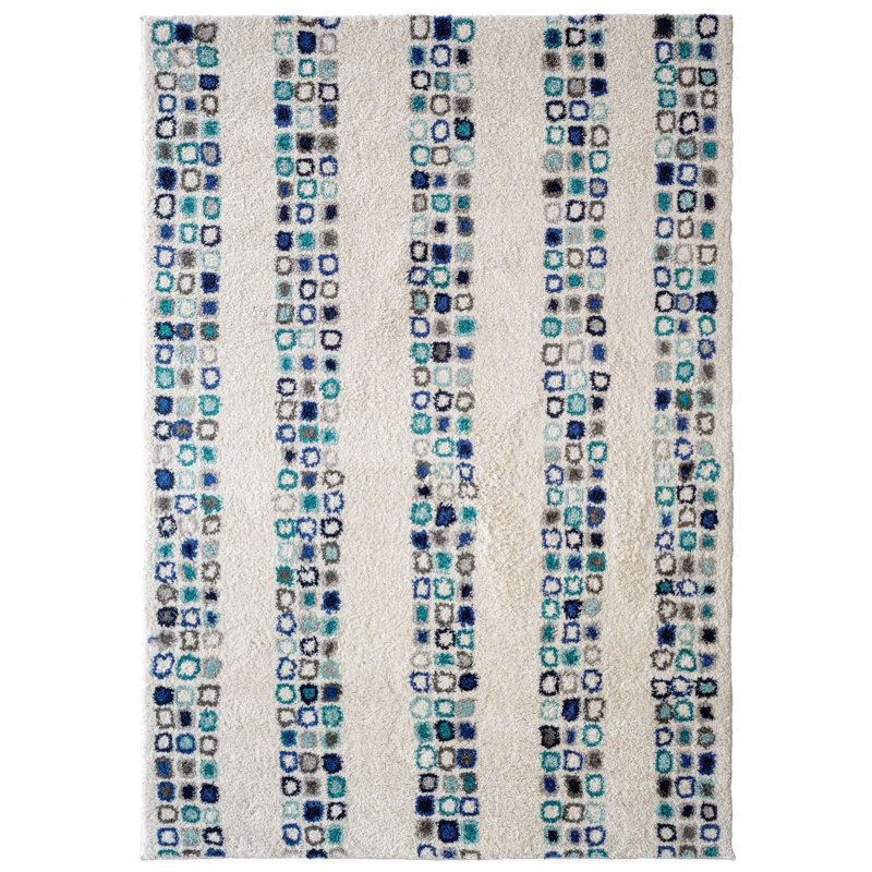 Aistis Performance Striped Indoor Rug, Rectangle 5' x 8'