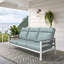 Canapé d'extérieur en métal avec coussin Sunbrella Townsend-116257287-116257281