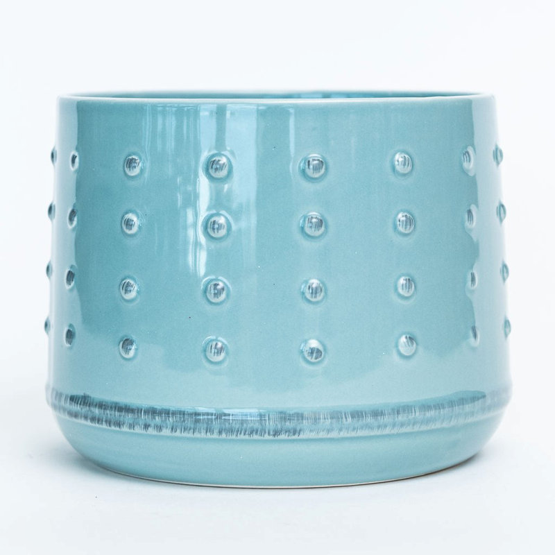 Gosse Ceramic Pot Planter, Light Blue, 5.5" H x 7.1" W x 7.1" D