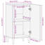 Solid Wood Rectangle Accent Cabinet