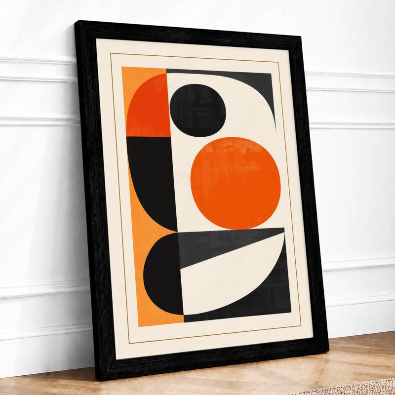Harmony Geometric - Framed Print, A2 - 59.4 x 42.0 cm, Black