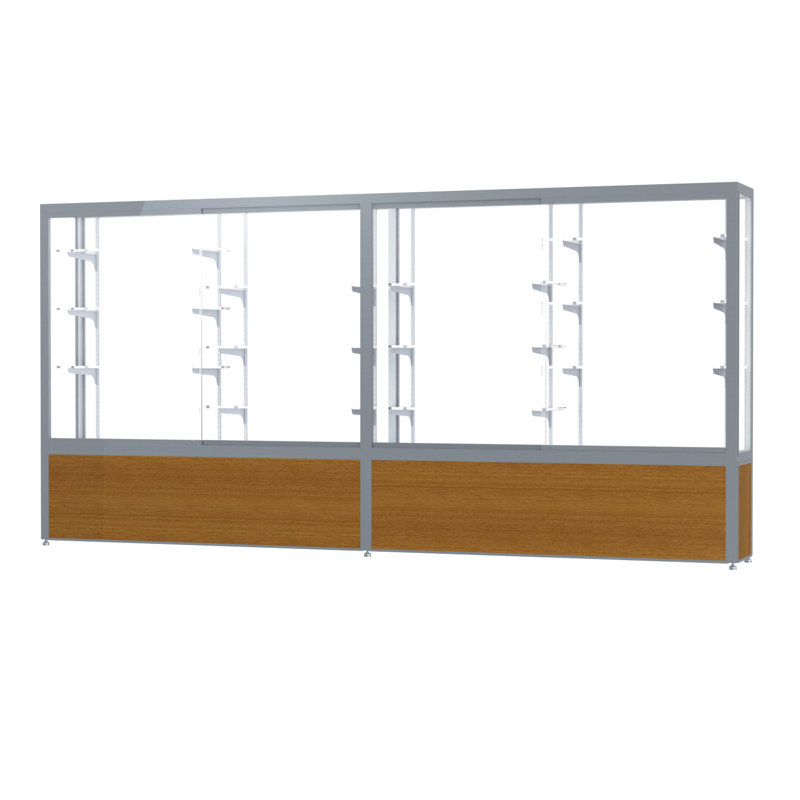 Vitrine en aluminium Défi Series du trophée, Laminé blanc, Satin, H 66 po x l 96 po x P 16 po