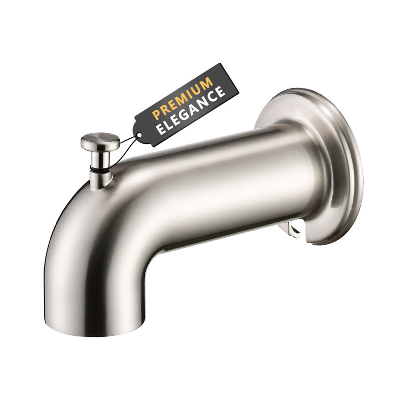 Wall Mounted Tub Spout Trim with Diverter, Brushed Nickel