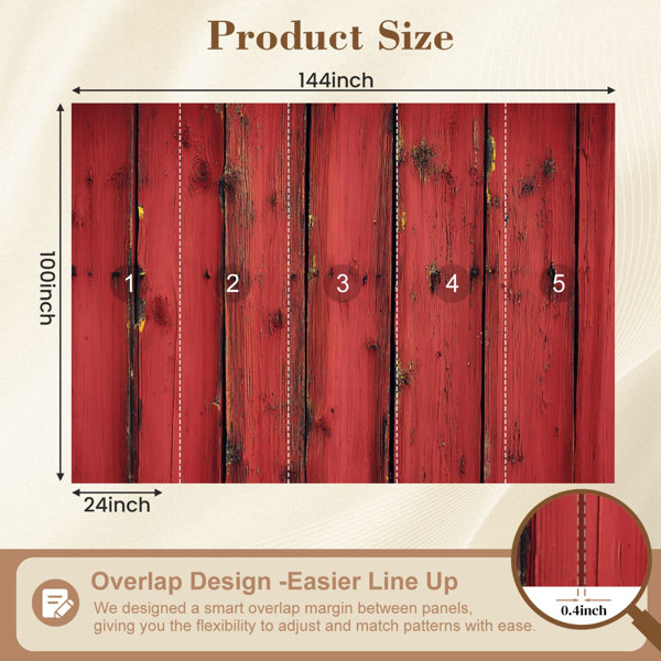 Red Barrel Studio Peel and Stick Wallpaper Red Wood Barn Rustic farm ...