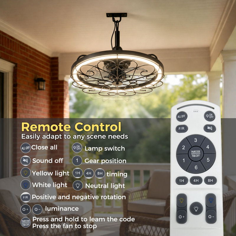 19.6in Outdoor Ceiling Fan