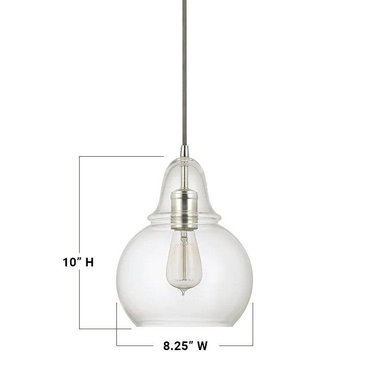 1 - Light Single Pendant, Burnished Bronze
