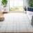 Corinna Hand Tufted Wool/Cotton Plaid Rug in Ivory/Gray-344670898