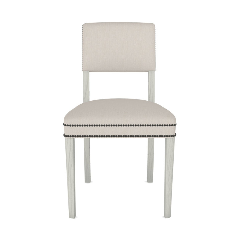 Newton By Michael Weiss Upholstered Dining Chair, Crypton Instant Parchment, Casa Blanca