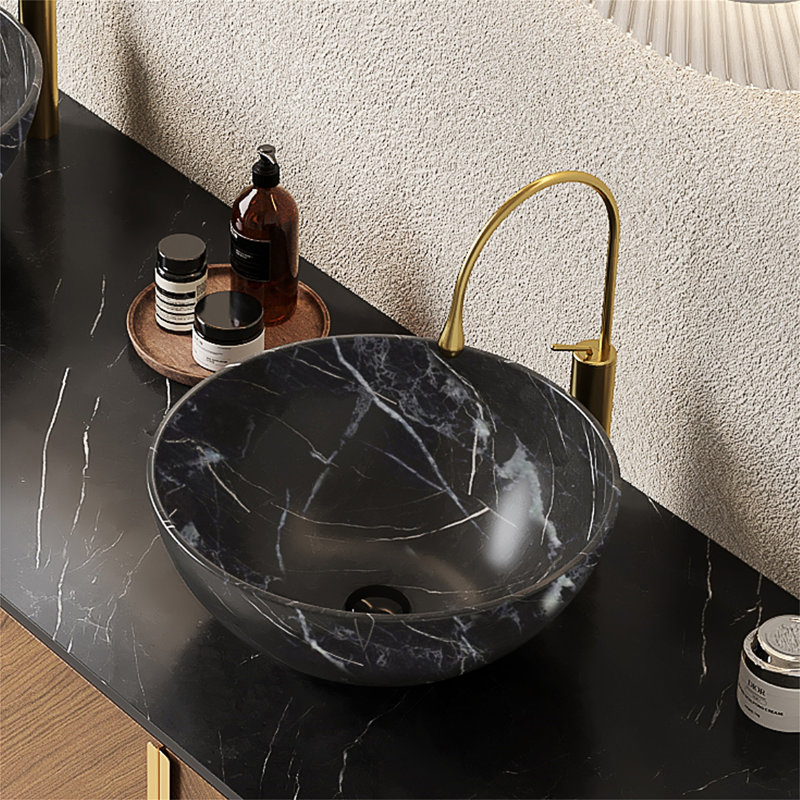 14'' Bathroom Sink, Black
