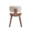Mobilier de salle à manger en finition noyer - 5 pièces avec 1 table rectangulaire, 2 chaises en bois et 5 pièces d'appoint