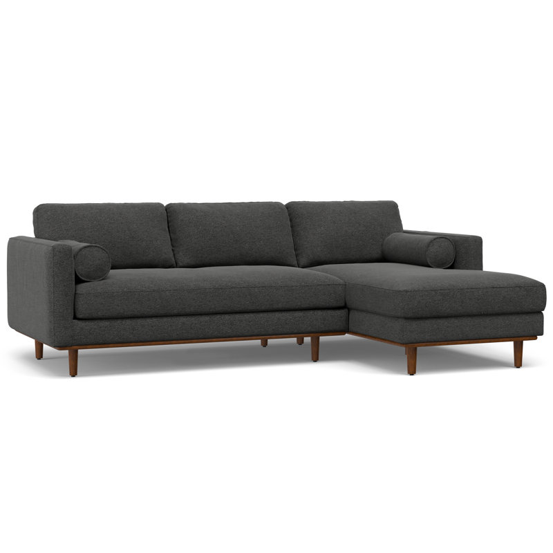 Morrison - Canapé modulaire droit, Tissu gris foncé