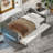 Upholstered Twin XL Size Daybed With LED Belt And Trundle, Gray