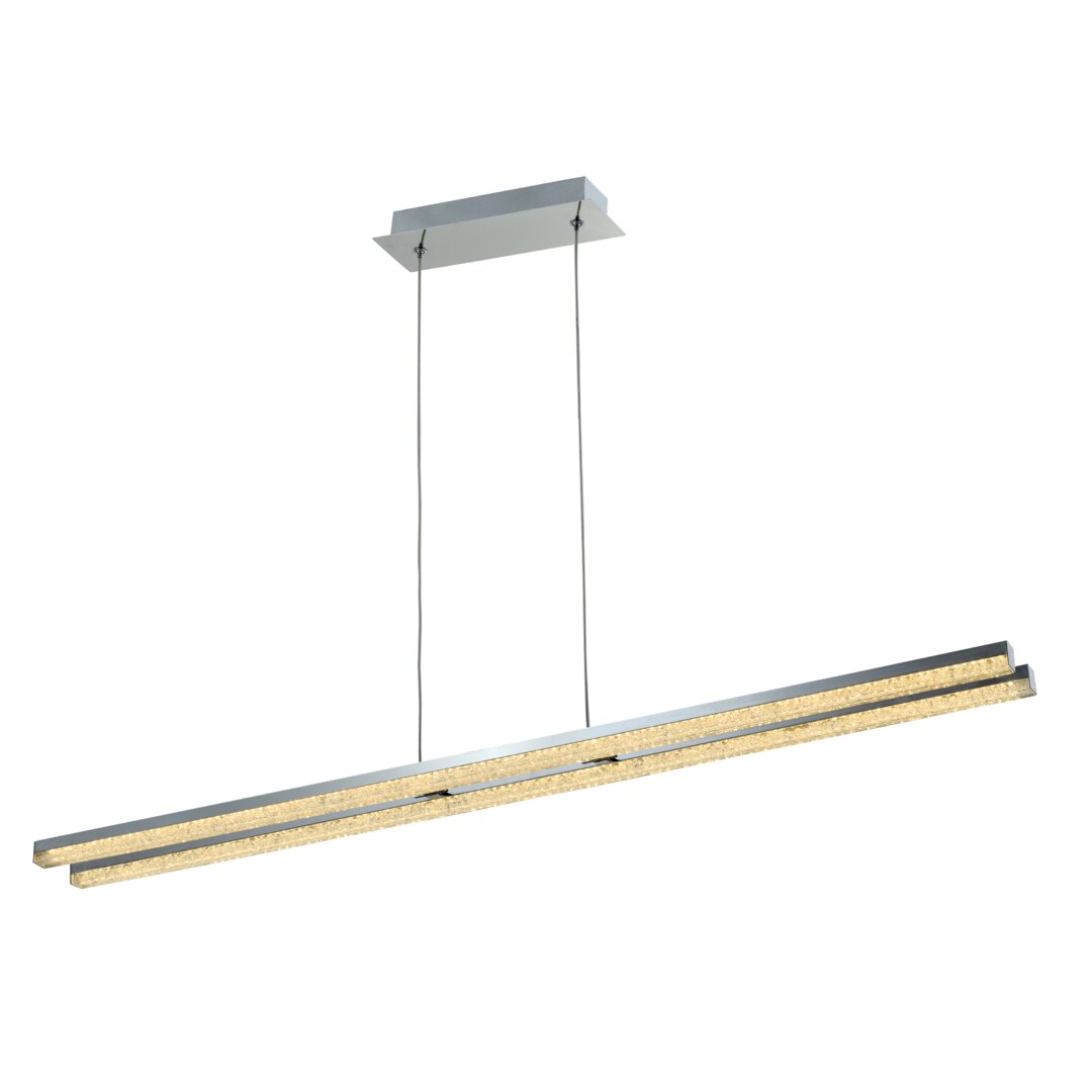 Lineare LED-Pendelleuchten-Set 2-flammig Ballina