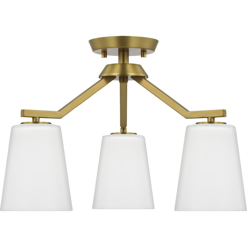Lustre classique / traditionnel 3 lumières Shanka, Or brossé