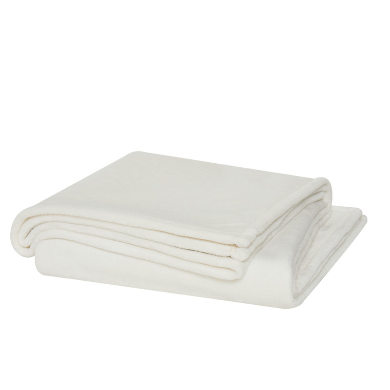 Balee Knitted Throw Blanket, 60" W x 80" L, Ivory