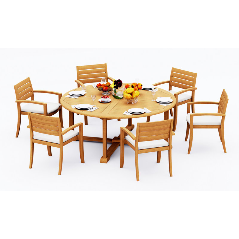 Travota Outdoor - Piece Teak Dining Set, 6