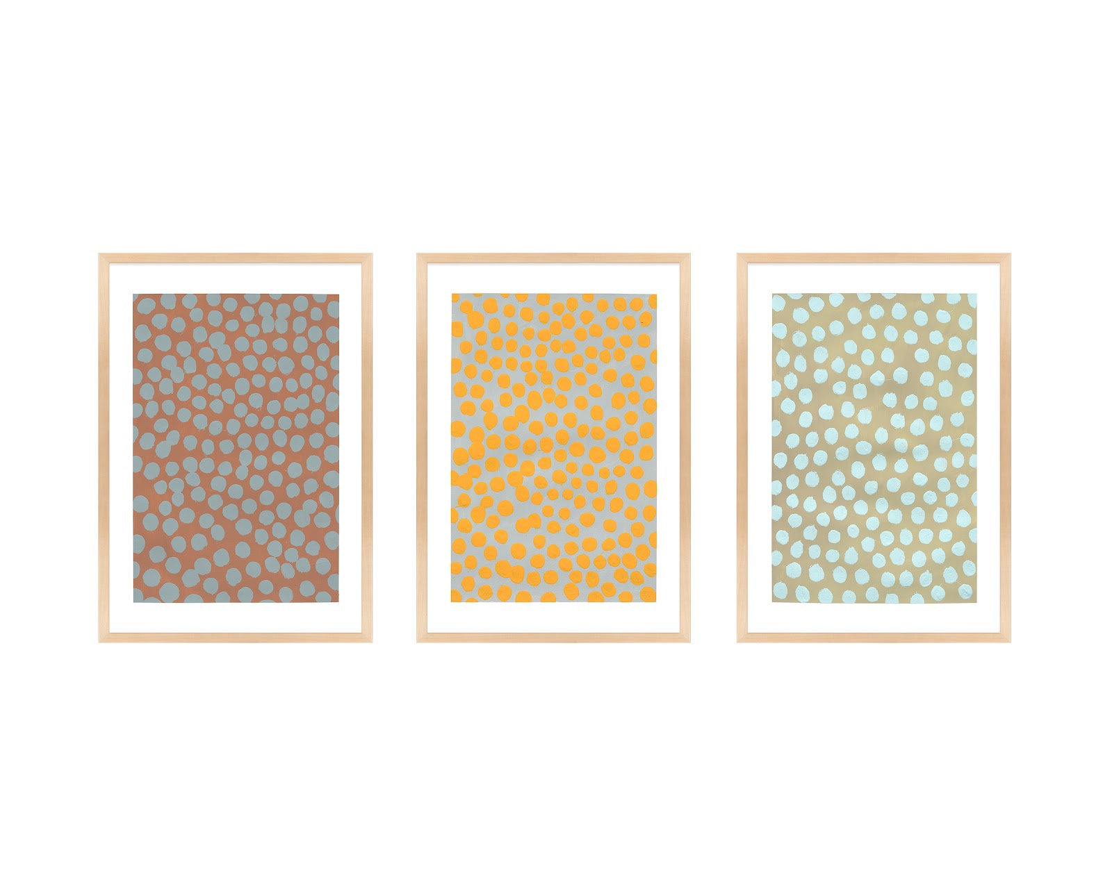 Navi "Affinity 4" 3-Piece Painting Set, 20" H x 14" W x 1.25" D, Brown
