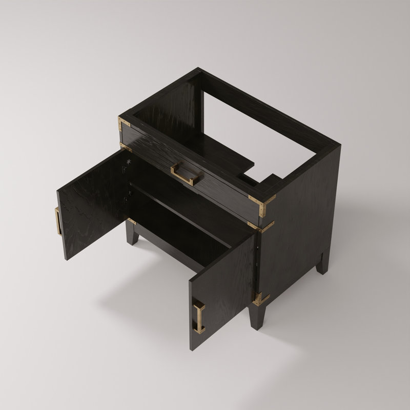 Meuble-lavabo simple en chêne noir l 36 po x P 22 po