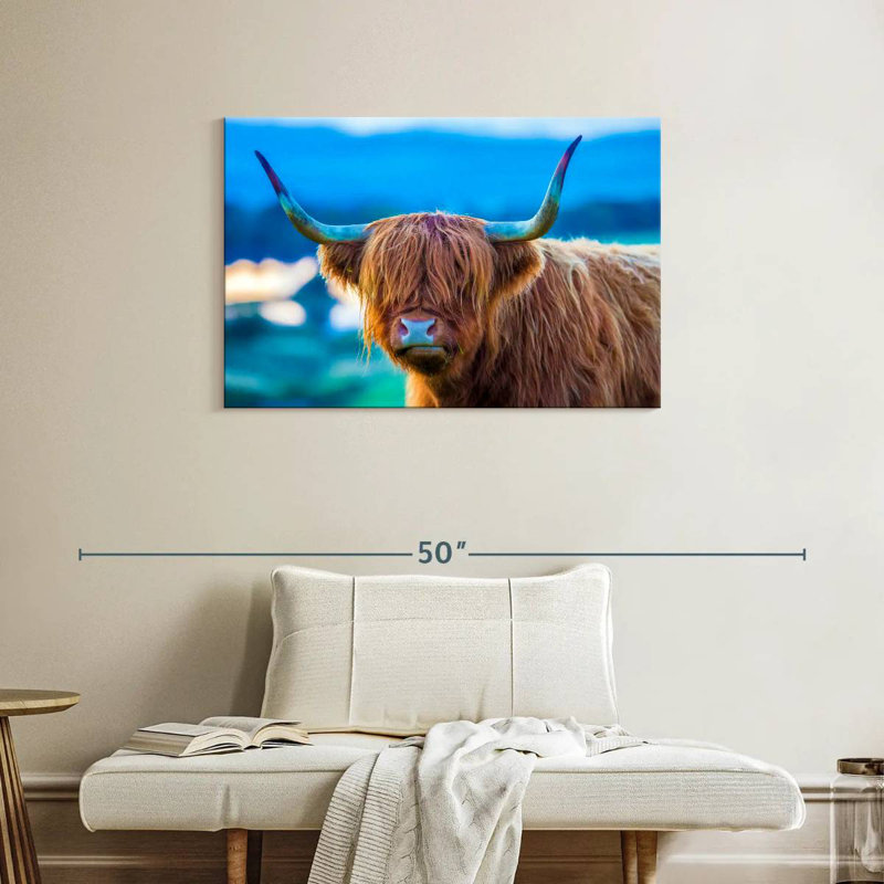 Brampt Shaggy Cow, 24" H x 36" W