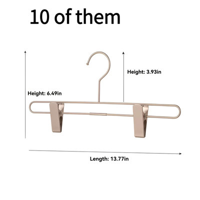 Extended Minimalist Design Household Anti-Slip No-Mark Expandable Pant Hanger With Metal Clips For Men And Women