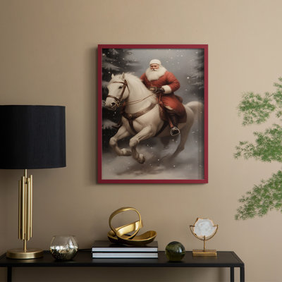 Art des Fêtes de Noël - série 2 - CC XXXI, reproduction encadrée - bois massif
