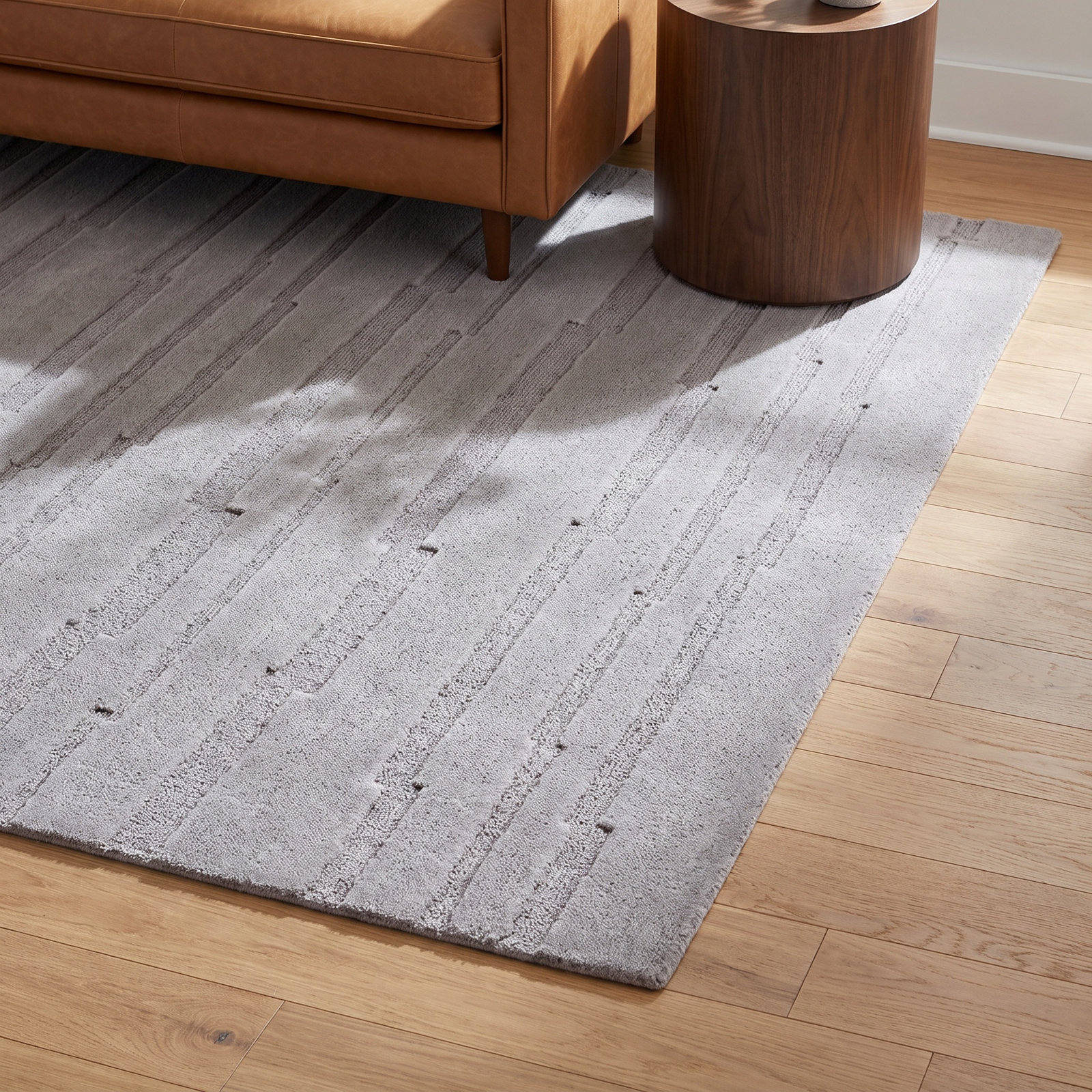 Elona Gray Hand-Tufted Wool Rug, Rectangle 8' x 10'