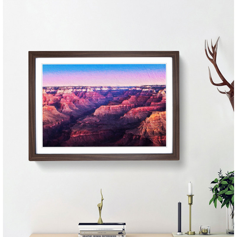 The Grand Canyon - Picture Frame Painting Print, Walnut Framed, 48cm H x 65cm W x 2cm D