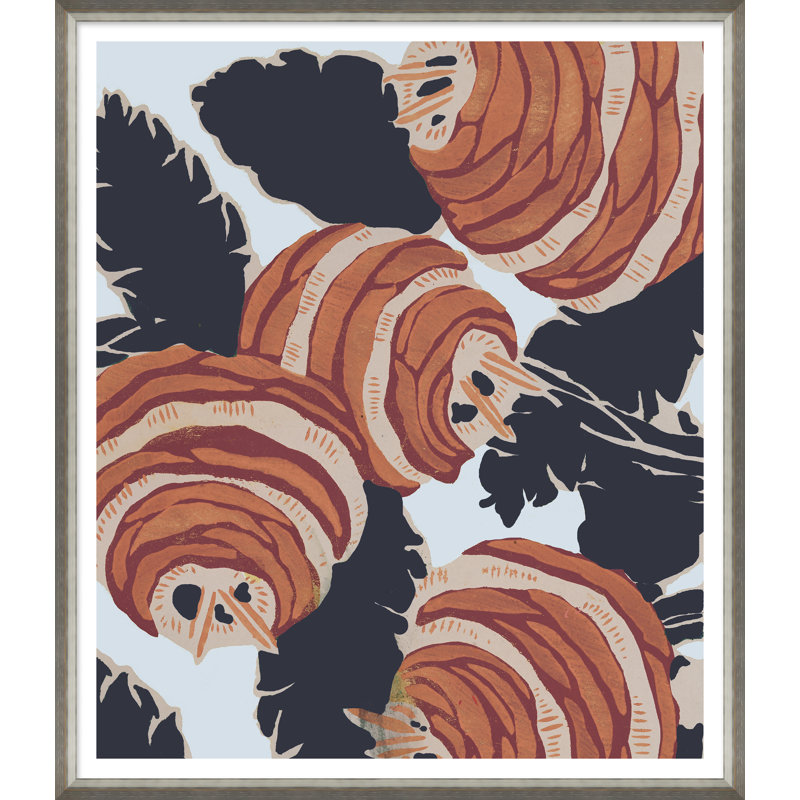 «Asian Textile Designs», reproduction d'impression encadrée