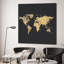 Reproduction d'art mural encadré moderne avec feuille d'or moderne très grande impression encadrée (assemblage requis)-105076230