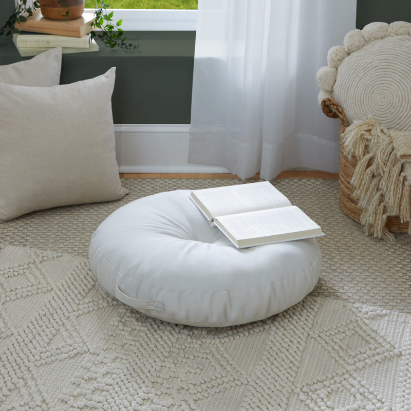  Coussin de plancher rond Sunbrella, Naturel