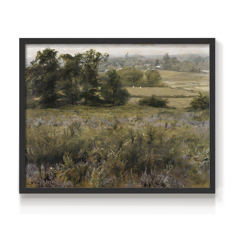 Paysages rétro - DCCCLIX - Reproduction encadrée - Restickable, H 8 po x l 10 po, Noir