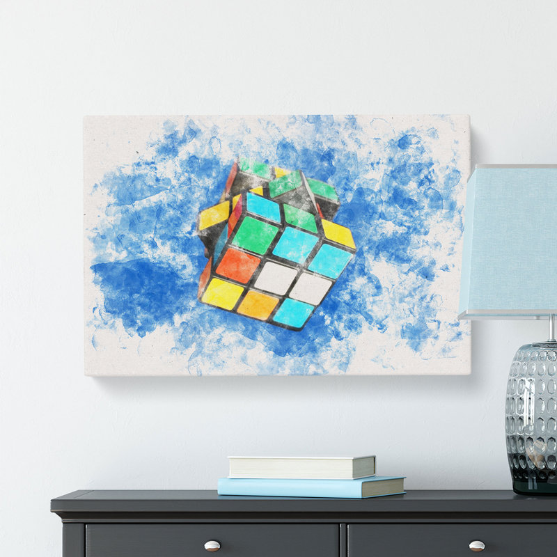 The Rubik Cube - Wrapped Canvas, 35cm H x 50cm W x 3cm D