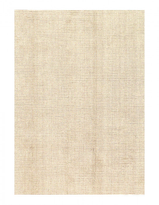Ivory color Hand knotted Modern rug 6'8'' X 9'5''