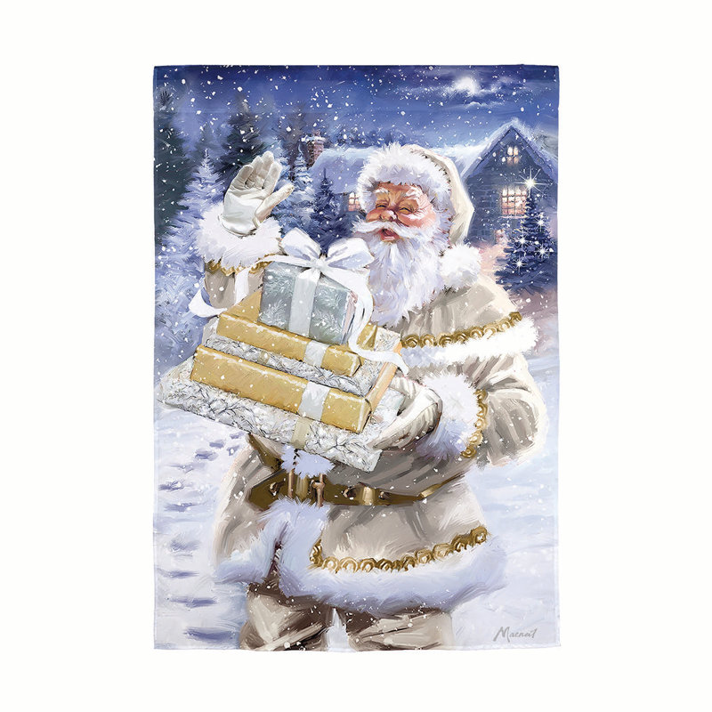 Drapeau du père Noël et du jardin
