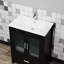 Lavabo encastré en céramique blanc 24 po pour meuble-lavabo 24 po, style contemporain, profondeur de 23,6 po, blanc émaillé, design, profond, émaillé