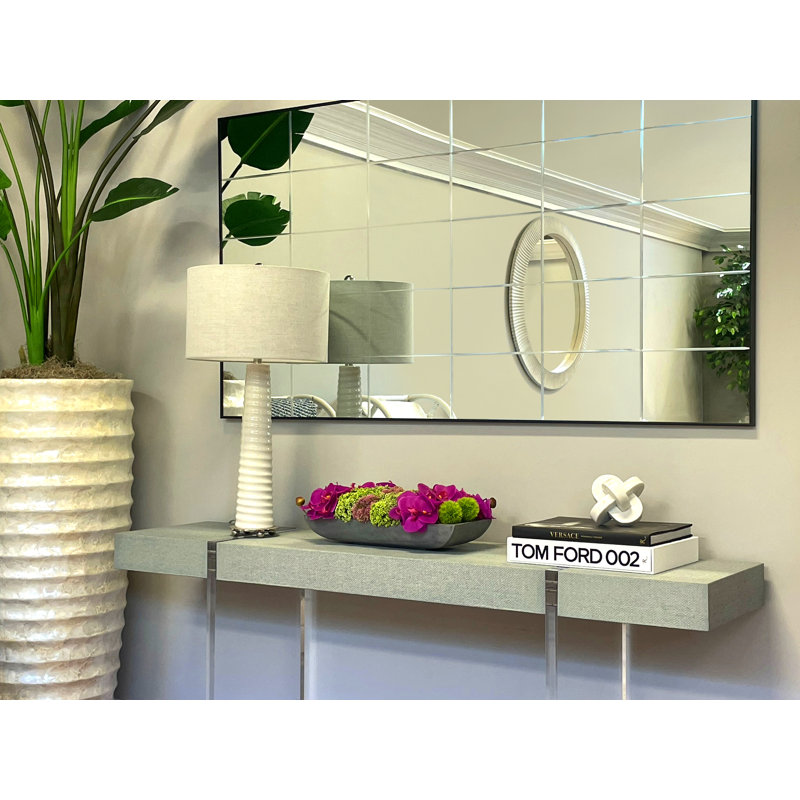 Orchid and  Arrangement, 6.5" H x 19.5" W x 9" D, Gray