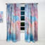 Bleu et mauve, art abstrait fluide de luxe VI - Rideau abstrait - Velours obscurcissant - 1 panneau-73290110-73291294