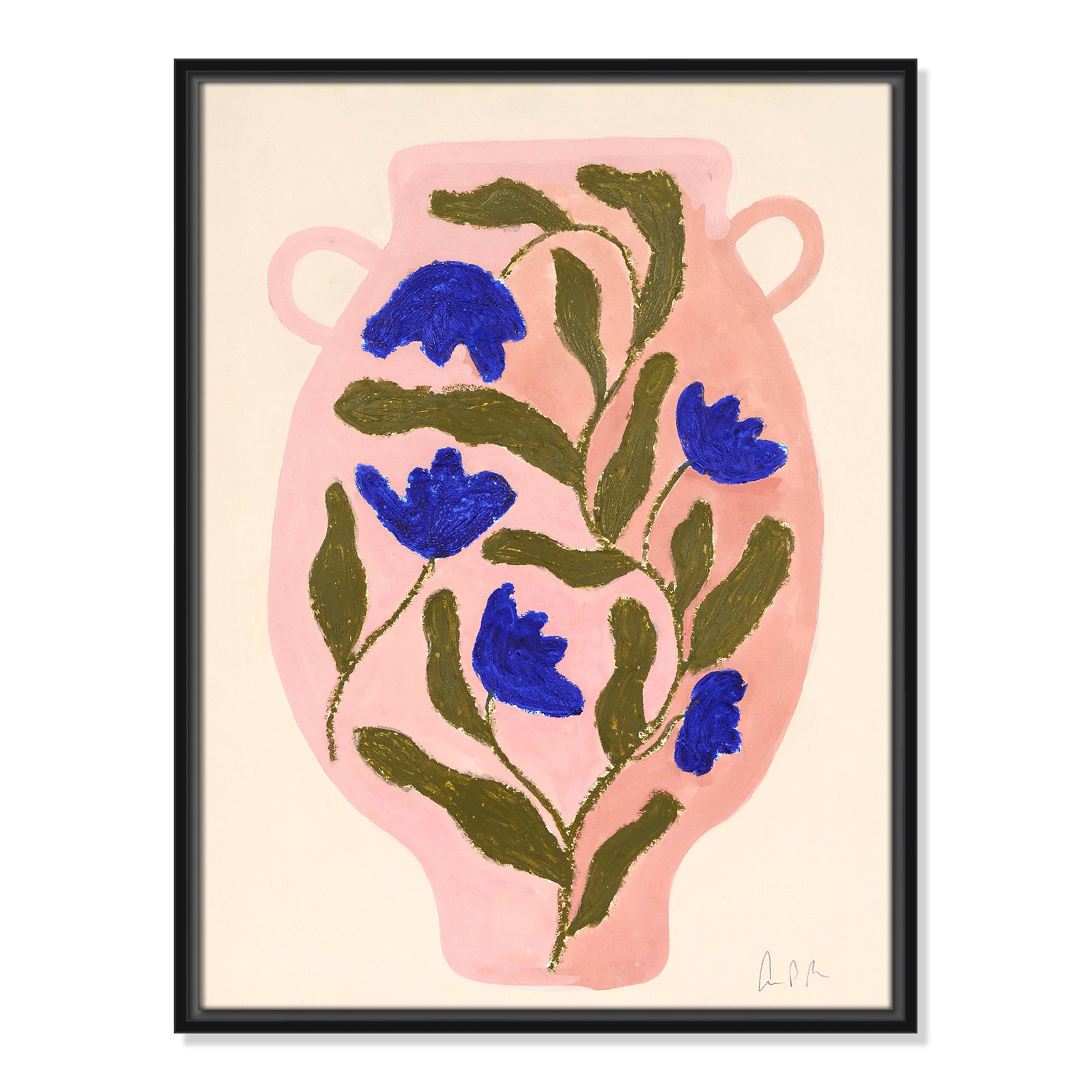 Vase No. 01 Print by Camilla Bergqvist, Black, 25.5" H x 19.5" W