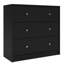 Commode 3 tiroirs Studio, noire