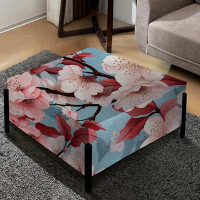 Grand repose-pieds carré Cherry Blossom Bliss II