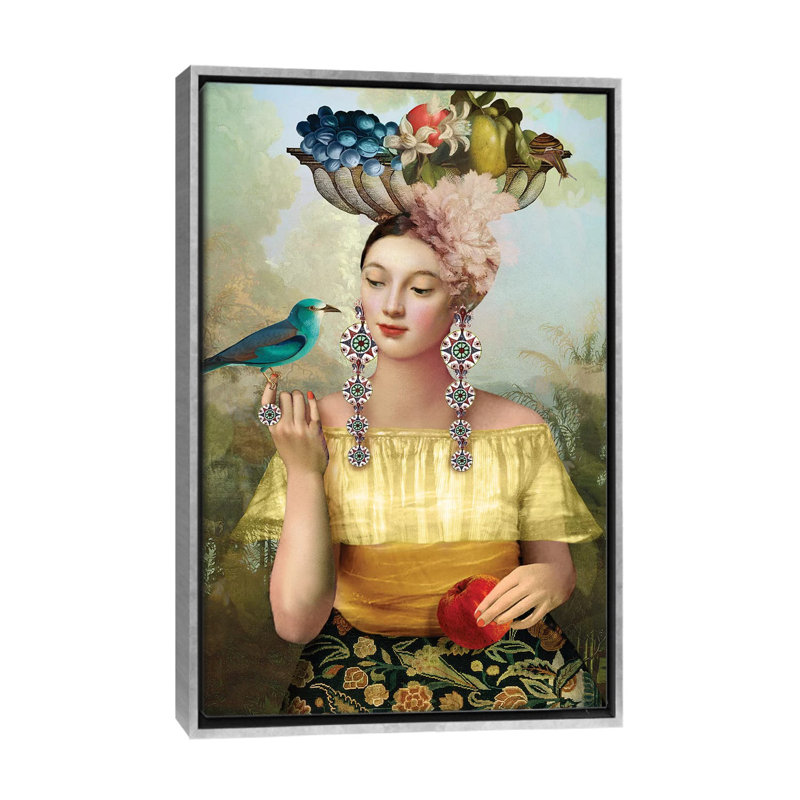 «Nine of Pentacles» par Catrin Welz-Stein - impression d'art graphique, H 40 po x l 26 po x P 1,5 po, Pas de tapis
