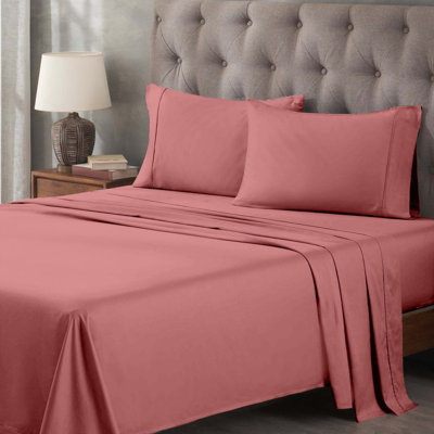 400 Thread Count Egyptian Cotton Blend Solid Deep Pocket Bed Sheet Set