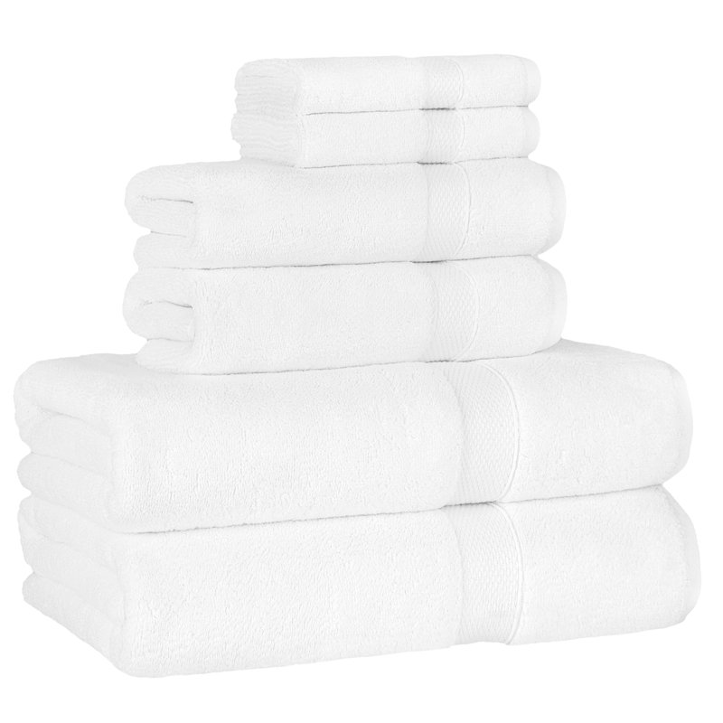Collection de serviettes surdimensionnées 100% coton Anovia Hotel Terry, Ensemble 6 serviettes de bain