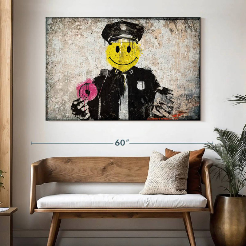 Petit déjeuner Smiley Cop, H 34 po x l 51 po